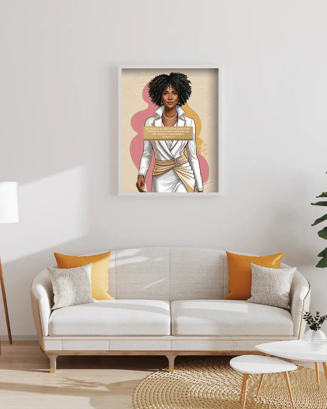 Affiche spirituelle téléchargeable – Message biblique sur la foi, la force tranquille et la confiance en Dieu