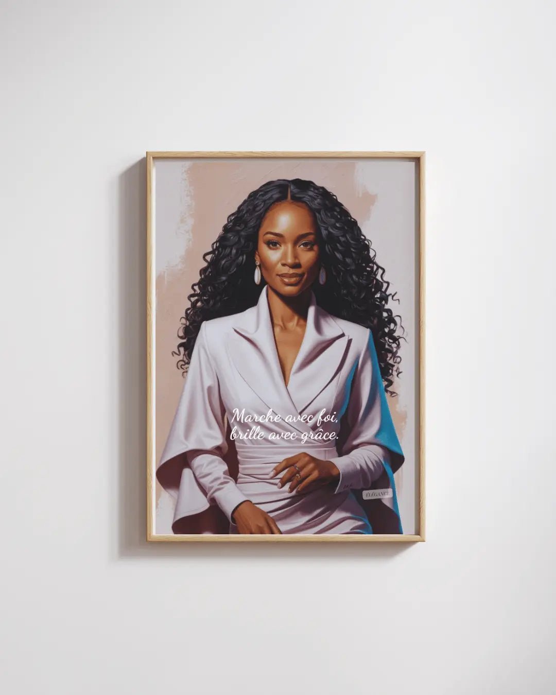 Affiche digitale citation chrétienne « Marche avec foi, brille avec grâce » – décoration inspirante à télécharger