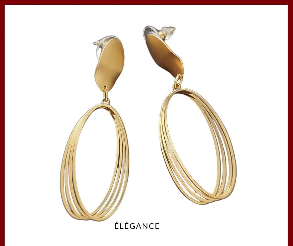 boucles d'oreilles originales, boucles d'oreilles créole, bijou femme, boucles d'oreilles dorées, boucles d'oreilles tendance, boucle d'oreille pendantes, boucles d'oreilles légères, boucles d'oreilles créoles ovales, élégance bijoux, elegance simplement