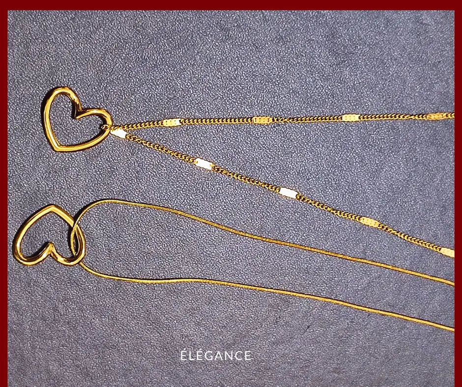 Collier breloque en cœur creux en acier inoxydable elegance bijoux– Élégance Simplement, un bijou raffiné et durable, parfait pour sublimer votre style.
