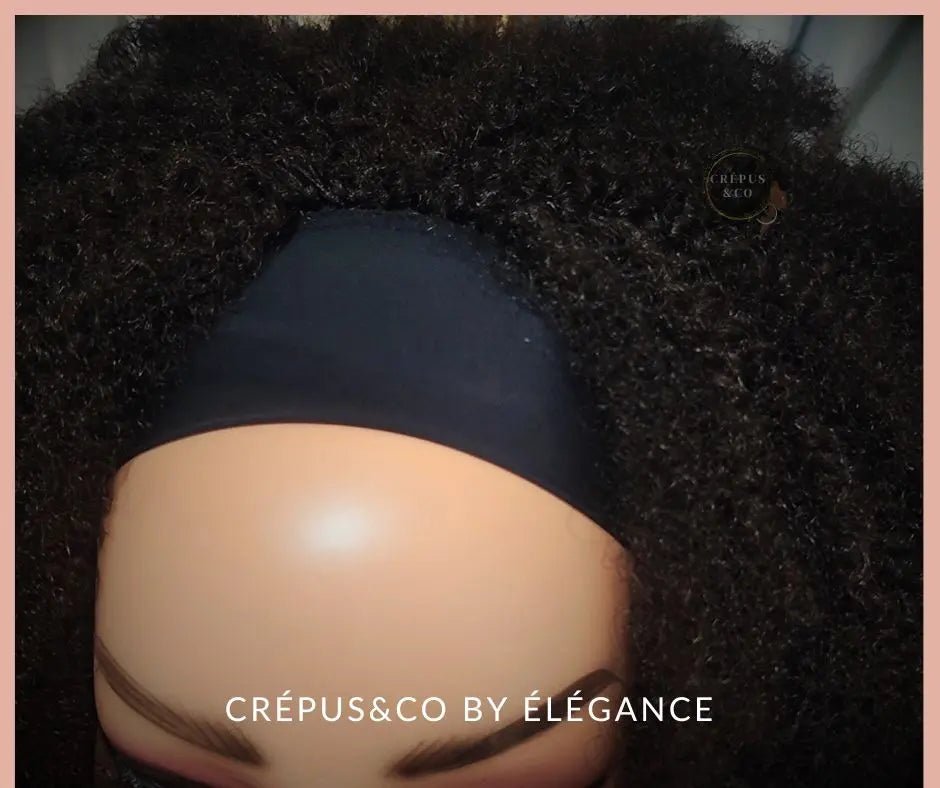 Perruque bandeau synthétique, look afro naturel et élégant, fibres premium résistantes à la chaleur et entretien facile.e