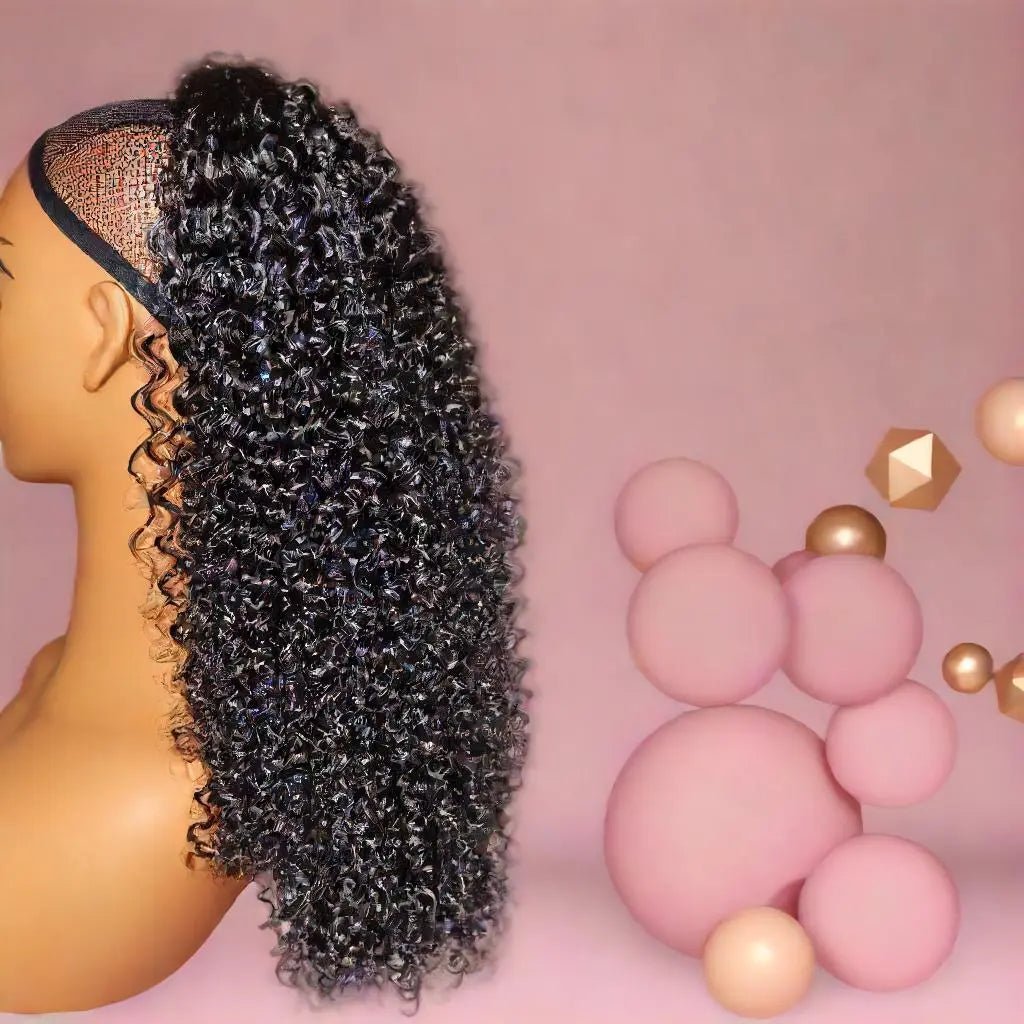 Postiche cheveux synthetique Crepus and Co – Postiche queue de cheval avec élastique, facile à fixer pour un look volumineux et élégant. Postiche perruque idéale pour ajouter longueur et style instantanément.