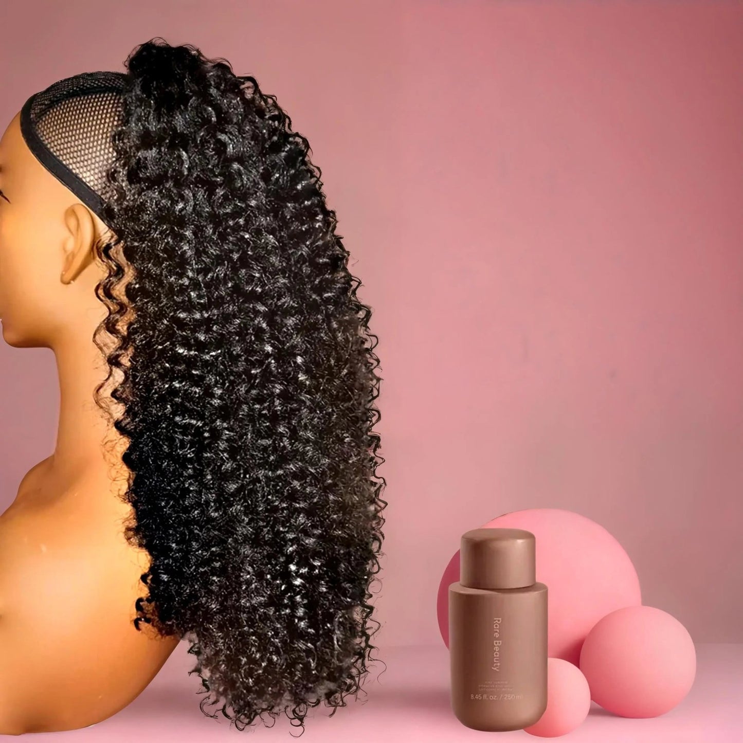 Postiche cheveux synthétique – Postiche queue de cheval avec élastique, pratique et facile à fixer. Postiche perruque élégante pour ajouter volume et longueur instantanément.