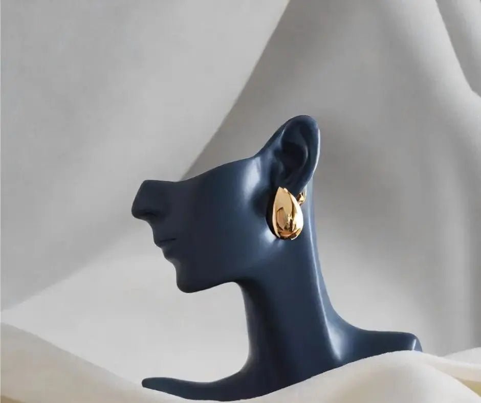 Bijoux femme goutte d’eau en acier inoxydable argenté, boucles légères et intemporelles pour tous les styles