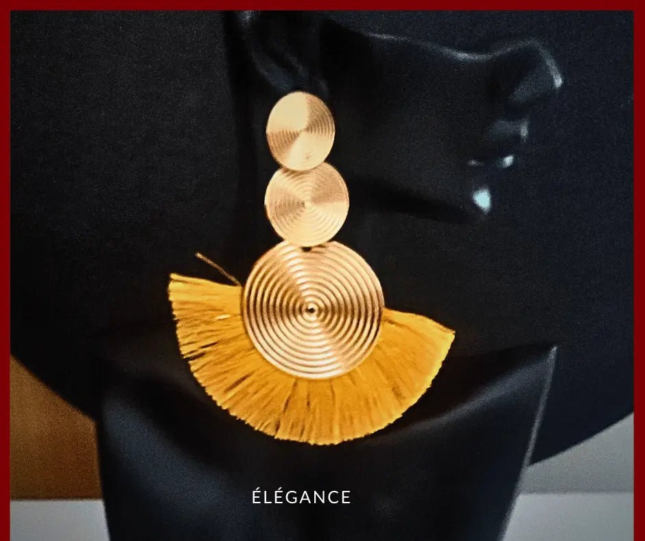 Bijoux femme : boucles d'oreilles XXL dorées, un choix tendance et bohème pour sublimer votre style.