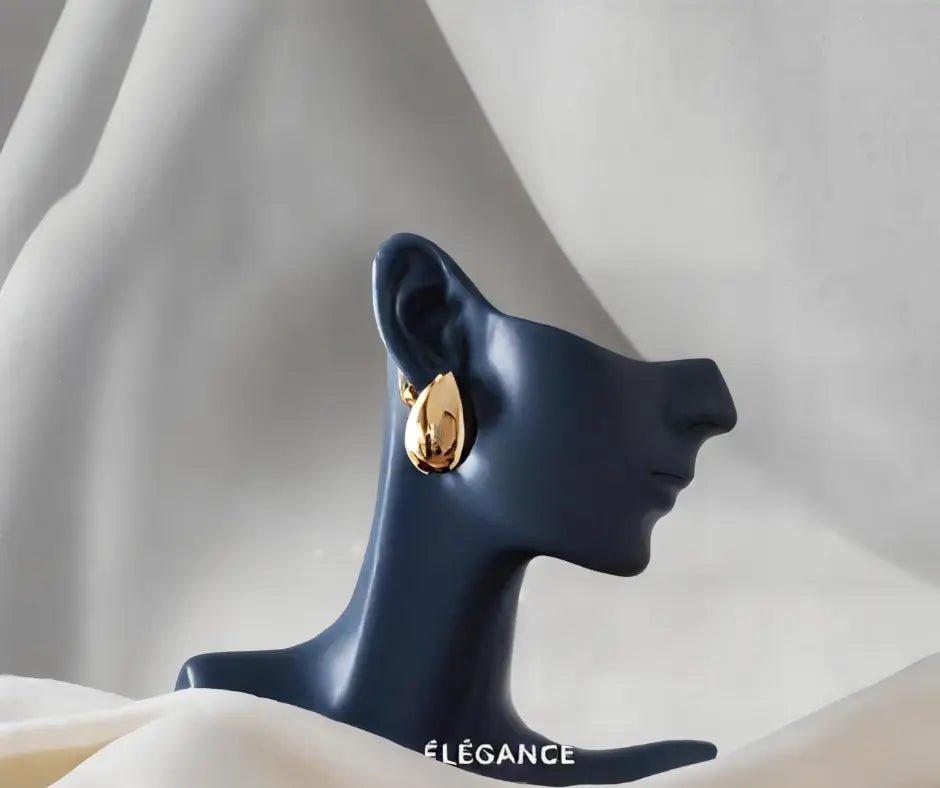 Boucles goutte Élégance Simplement, acier inoxydable hypoallergénique, bijoux raffinés et modernes