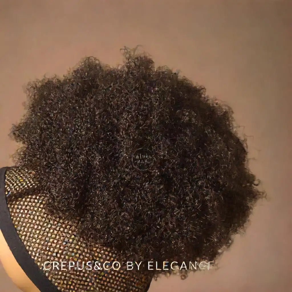 Postiche afro puff Sérah avec élastique extension capillaire crépue premium, parfaite pour sublimer les cheveux afro naturels