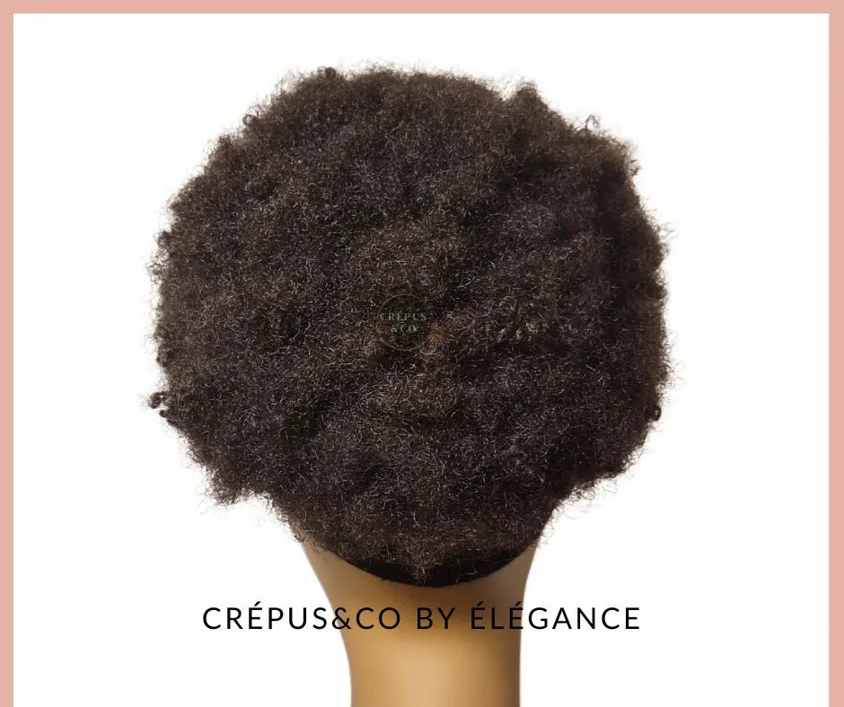 Queue de cheval afro puff Sérah fibres synthétiques premium 4B-4C, maintien élastique ajustable, volume crépu réaliste