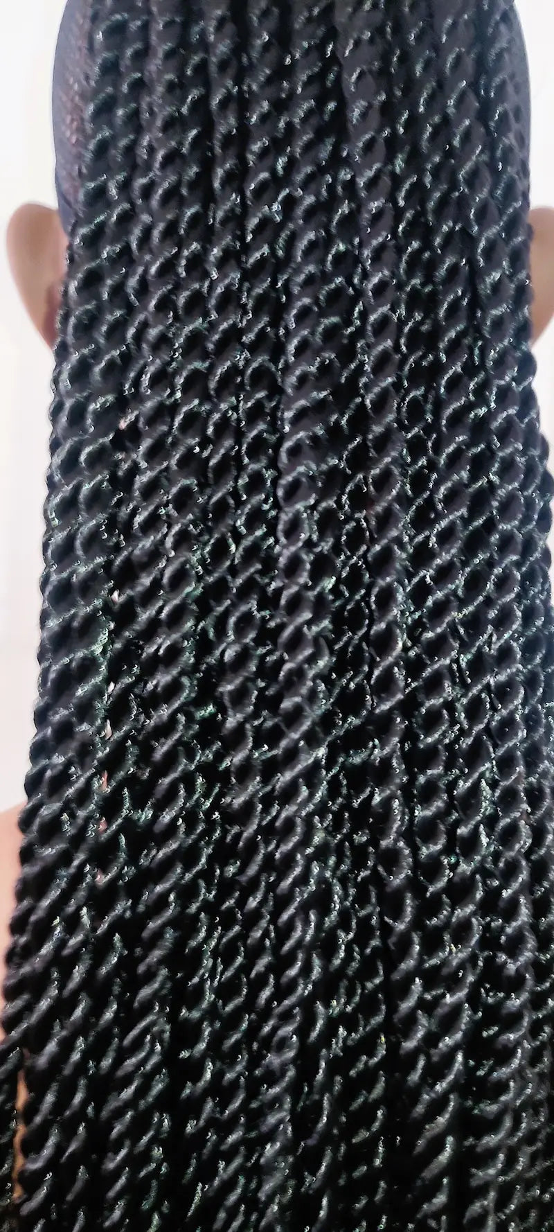 Postiche queue de cheval avec élastique pour femme noire tresses vanille twist chic et naturelles, pratique et rapide à poser