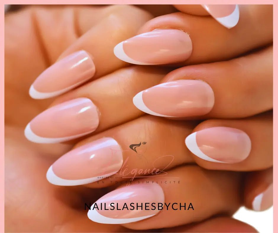 Faux ongle à pression press on nails french manicure originale nails lashes by cha faux ongles réutilisables