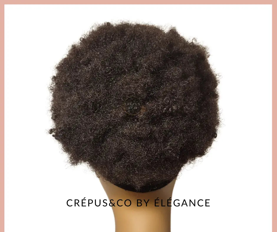 Afro puff texture cheveux 4B et 4C, kinky curly – Extensions de cheveux pour femme africaine. Crépus&Co Elégance – Postiche queue de cheval haute, demi-queue de cheval, avec élastique pour coiffure afro naturelle et facile.