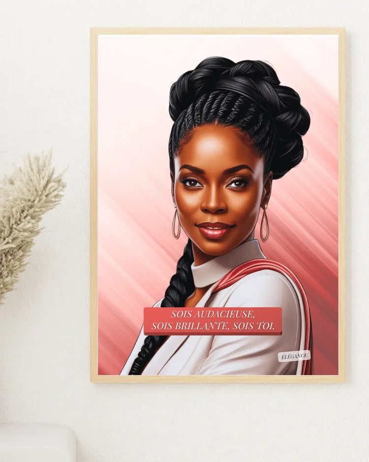 affiche Affiche inspirante femme – Sois audacieuse téléchargeable 