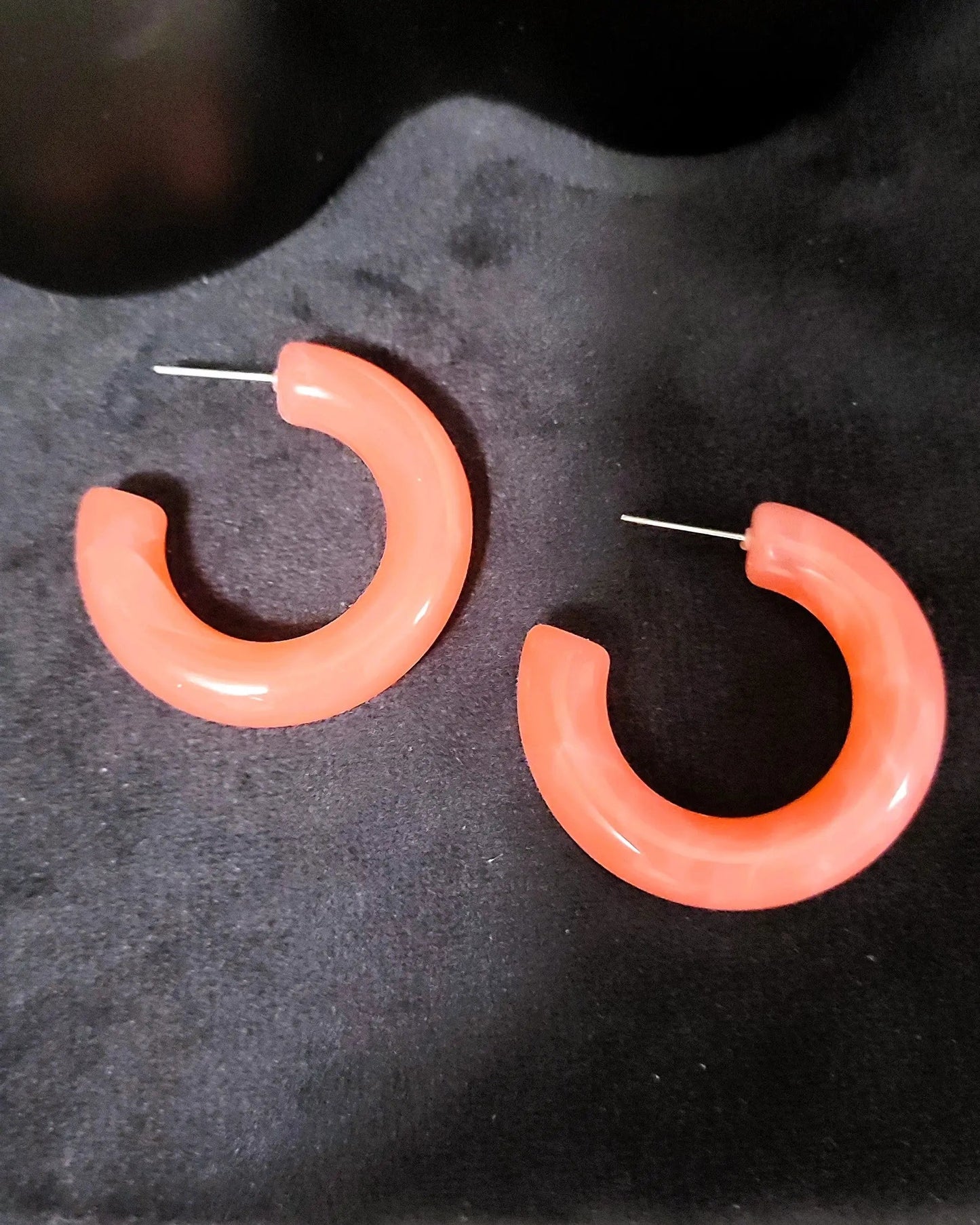  Boucles d’oreilles Nayomi en acrylique marbrérose marbré elegance bijoux