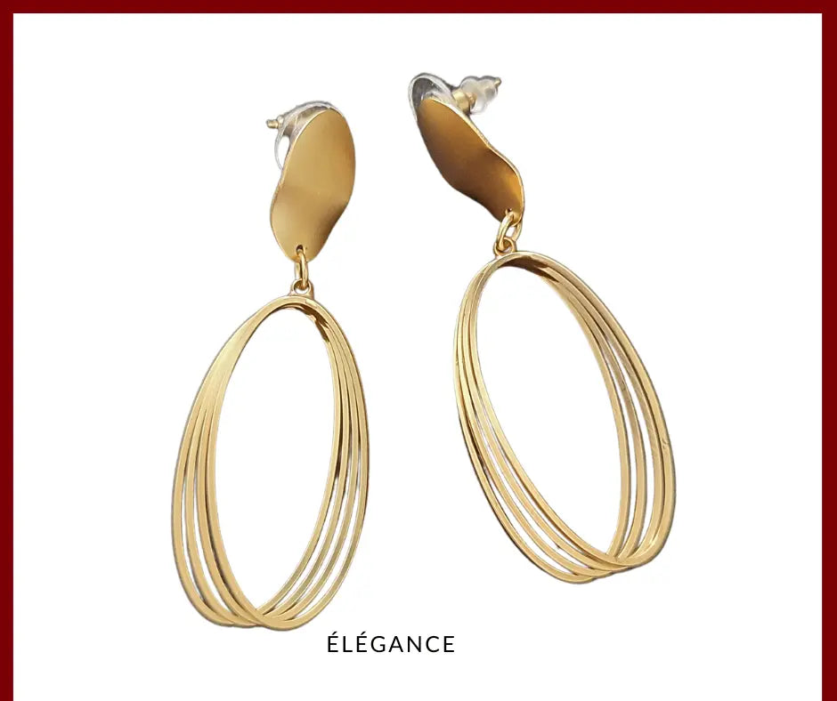boucles d'oreilles originales, boucles d'oreilles créole, bijou femme, boucles d'oreilles dorées, boucles d'oreilles tendance, boucle d'oreille pendantes, boucles d'oreilles légères, boucles d'oreilles créoles ovales, élégance bijoux, elegance simplement