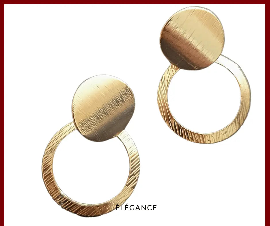 boucles élégantes, boucles d'oreilles légères et simples, boucles d'oreilles originales, boucles d'oreilles de taille moyenne