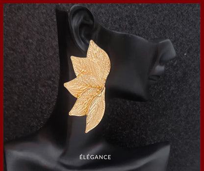 Boucles d'Oreilles leave en Alliage de Fer Elégance Simplement
