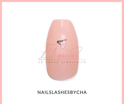 Kit faux ongle press on nails mi-long Ballerine  rose nude R011| ongle rose - faux ongles nude | NailsLashesbyCha faux ongles réutilisables