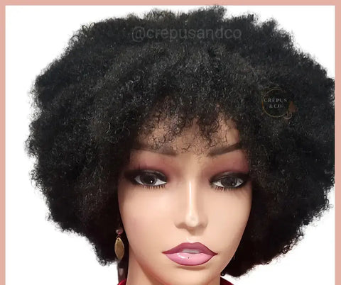 Perruque afro | Cheveux crépus Sérah Elégance Simplement_ perruque synthétique effet naturel_perruque synthétique femme_perruques sans colle
