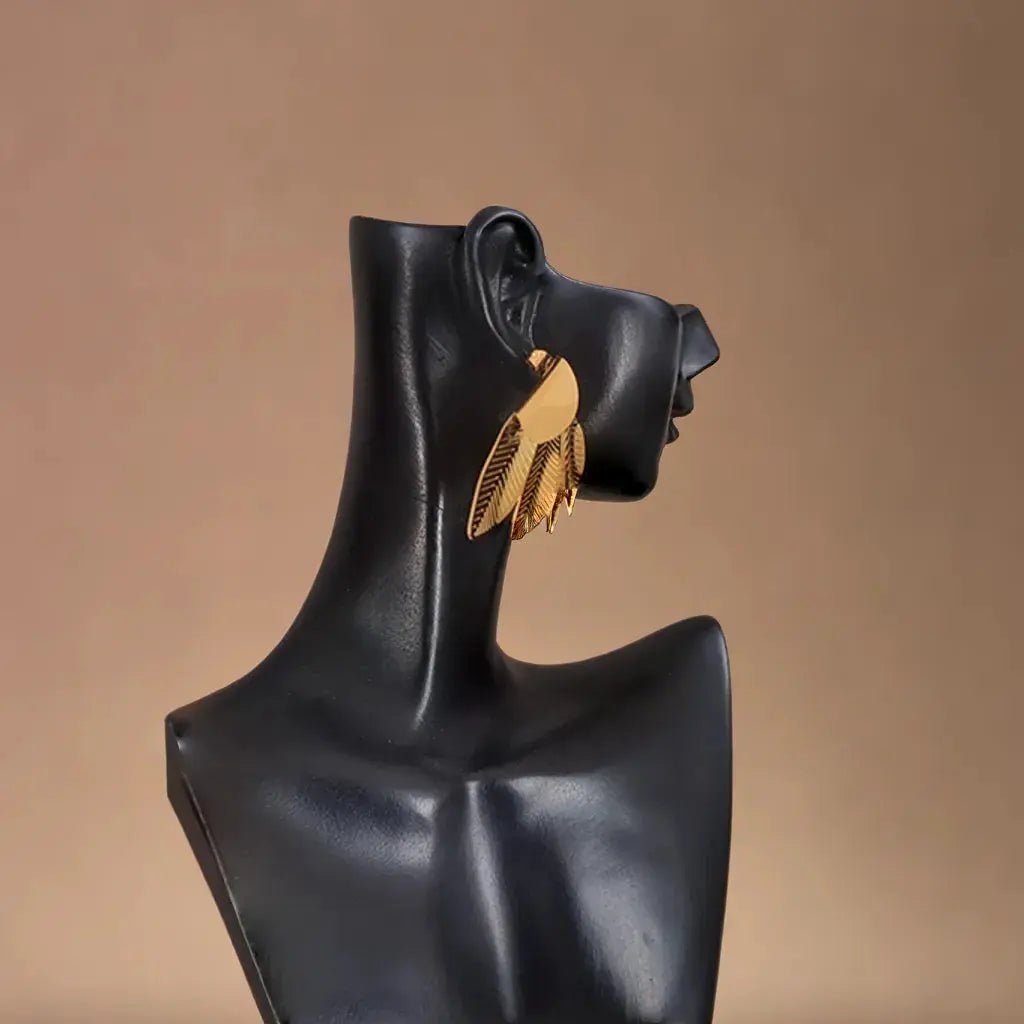 Shine Wings – Boucles d'Oreilles Doréées Acier Elégance Simplement