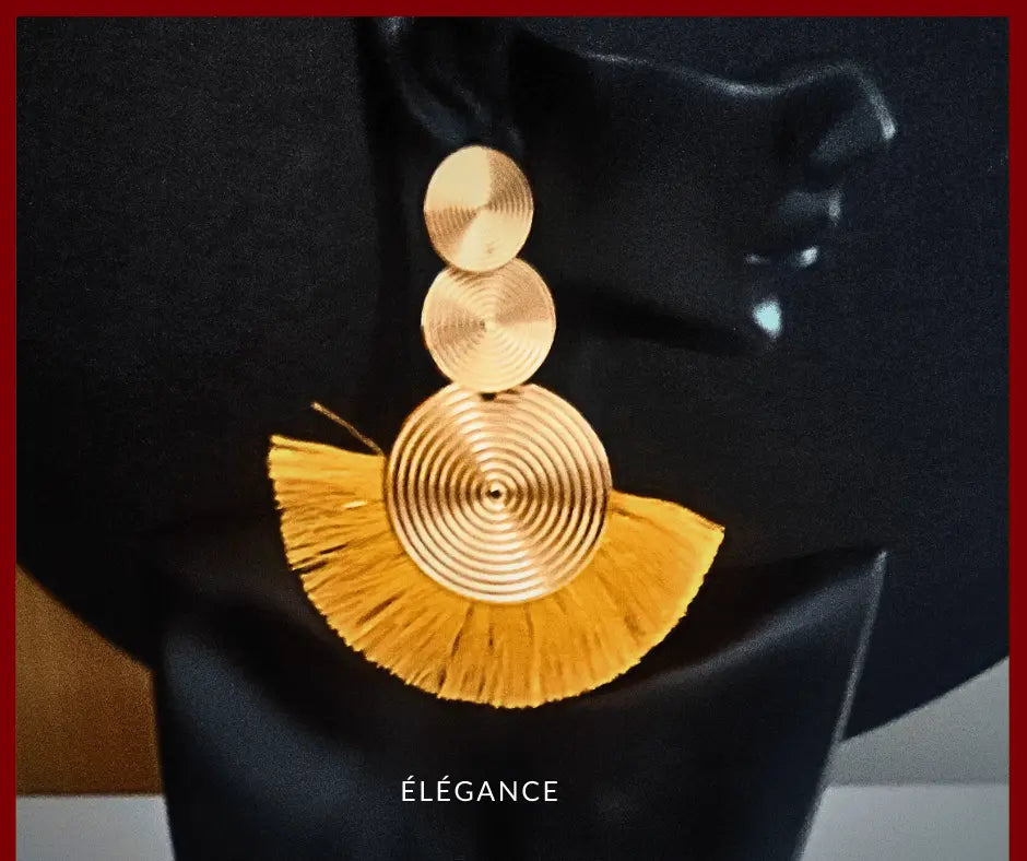 Bijoux femme : boucles d'oreilles XXL dorées, un choix tendance et bohème pour sublimer votre style.