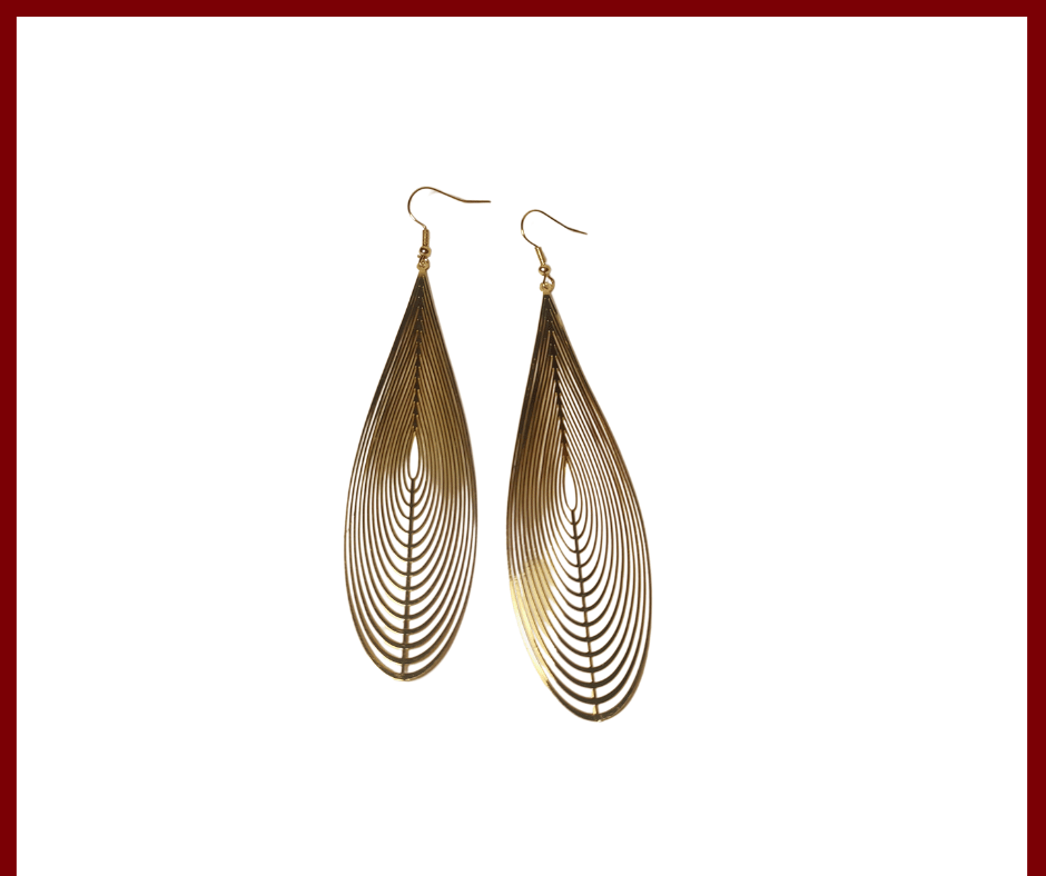 Boucles d'oreilles pendantes originales en acier inoxydable doré, bijoux tendance pour femmes élégantes.