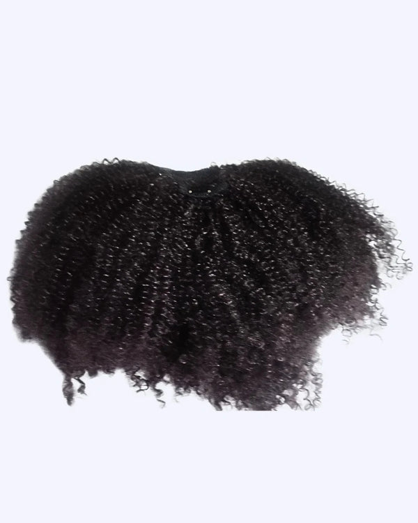 Kit d'extensions à clips texture frisée 3C-4A modèle Séphora sur fond blanc.