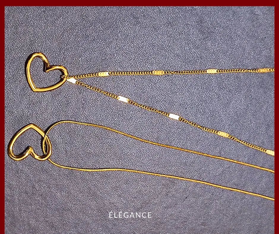 Collier breloque en cœur creux en acier inoxydable elegance bijoux– Élégance Simplement