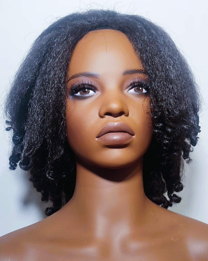 Perruque afro Taby couleur 1B noir naturel cheveux crépus