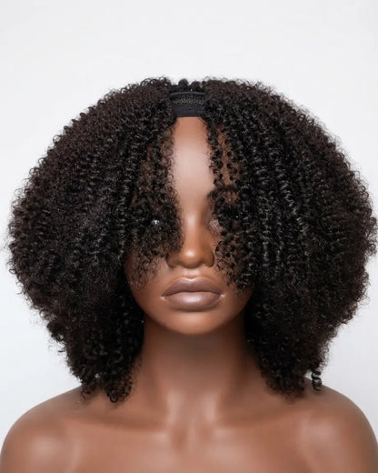 Perruque ouverte en U afro kinky modèle Kéziah pour cheveux crépus marque crpus and co