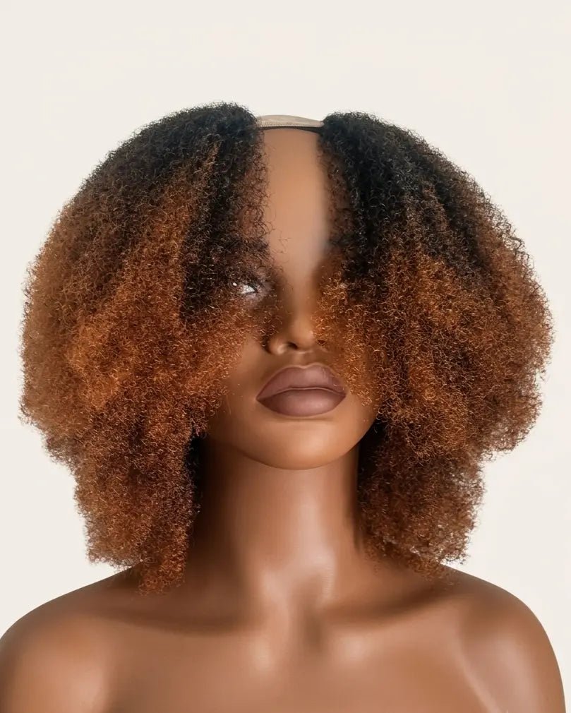 Perruque U-part afro sans lace faite main sur commande modèle Sérah 
Light