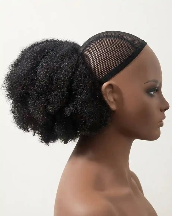 Postiche queue de cheval afro Sérah – extension cheveux crépus 4B-4C, 