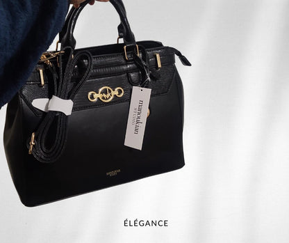 Dessous du sac Manoukian noir avec pieds de protection