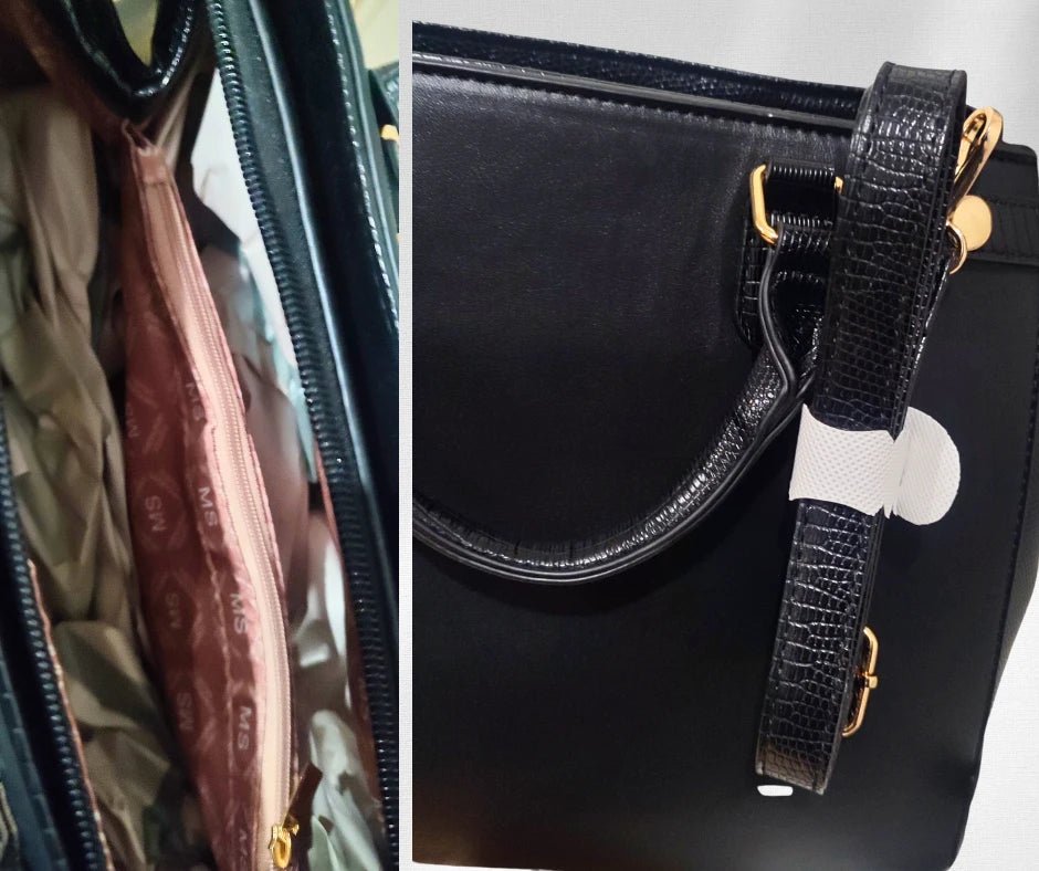 Vue arrière du sac à main Manoukian Jorry noir