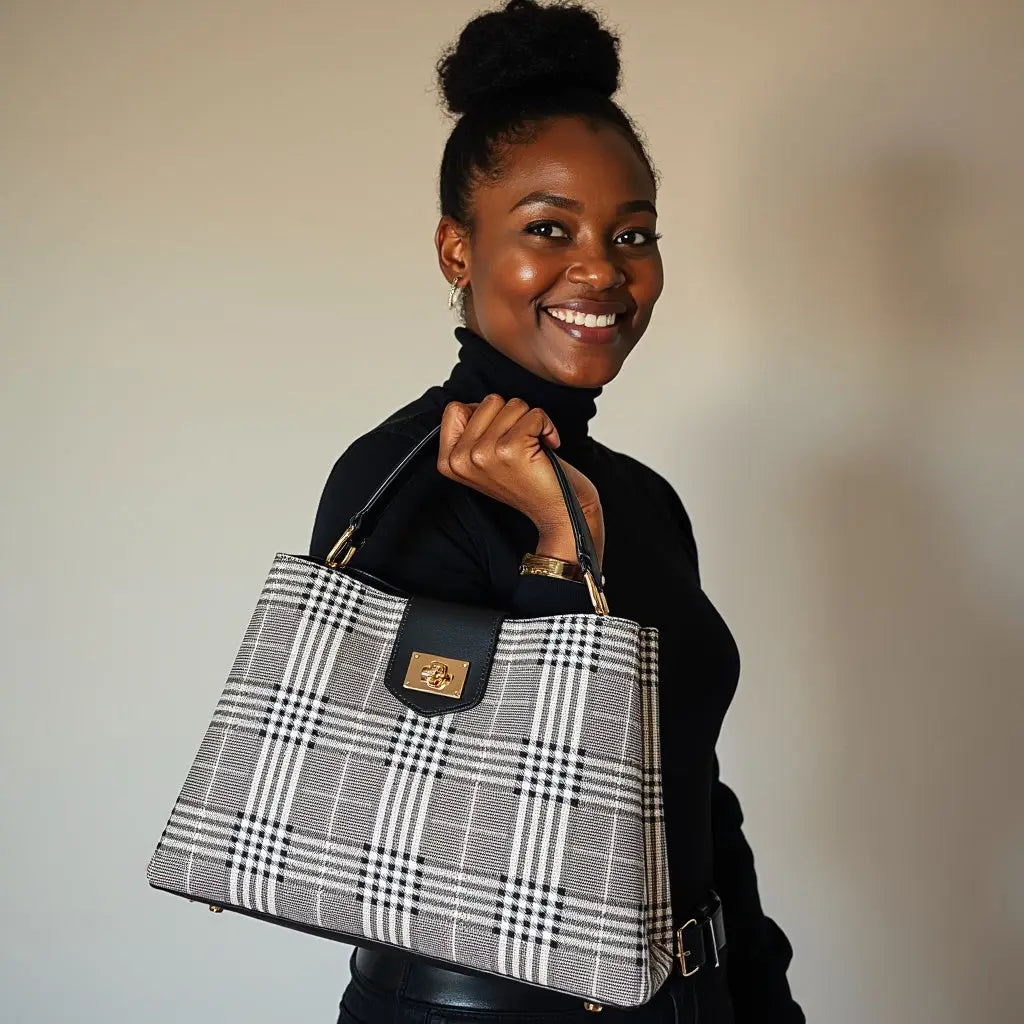 Sac à main Tom & Eva motif vichy.