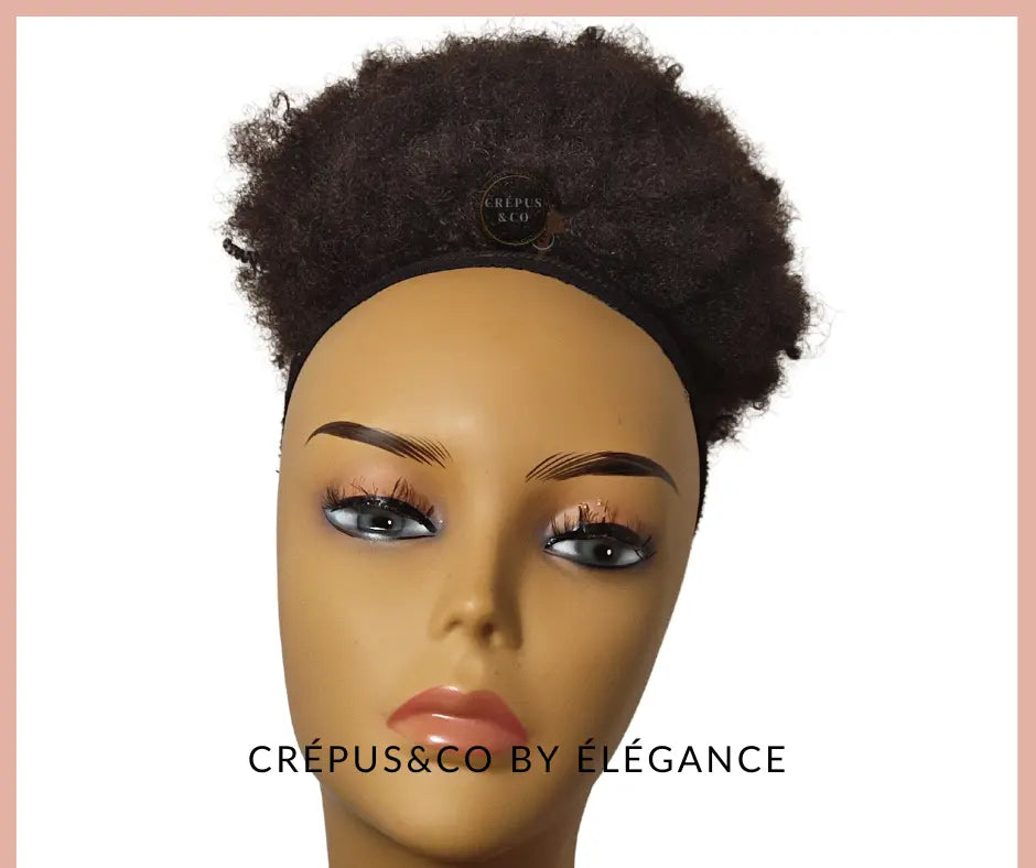 Afro puff cheveux crépus 4B 4C kinky curl, extensions cheveux afro pour femme noire, queue de cheval afro avec élastique, coiffure rapide et naturelle, Crépus&Co Elégance.