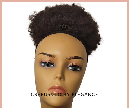 Afro puff cheveux crépus 4B 4C kinky curl, extensions cheveux afro pour femme noire, queue de cheval afro avec élastique, coiffure rapide et naturelle, Crépus&Co Elégance.