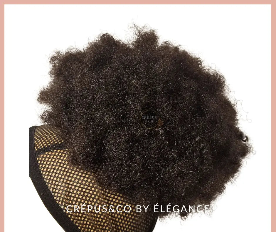 Queue de cheval kinky curls avec élastique – Postiche afro texture 4B et 4C, cheveux crépus et kinky curls. Extensions de cheveux synthétique pour femme noire, Crépus&Co – Faux cheveux queue de cheval, afro puff avec élastique pour une coiffure facile et naturelle.