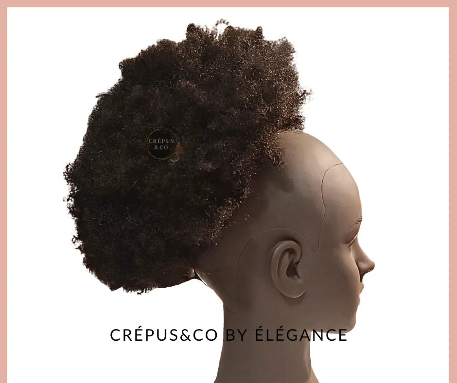     Afro puff avec élastique – Postiche queue de cheval pour cheveux 4B et 4C, kinky curl. Extensions de cheveux pour femme noire, avec élastique pour une pose rapide. Crépus&Co Elégance, idéal pour une routine capillaire naturelle