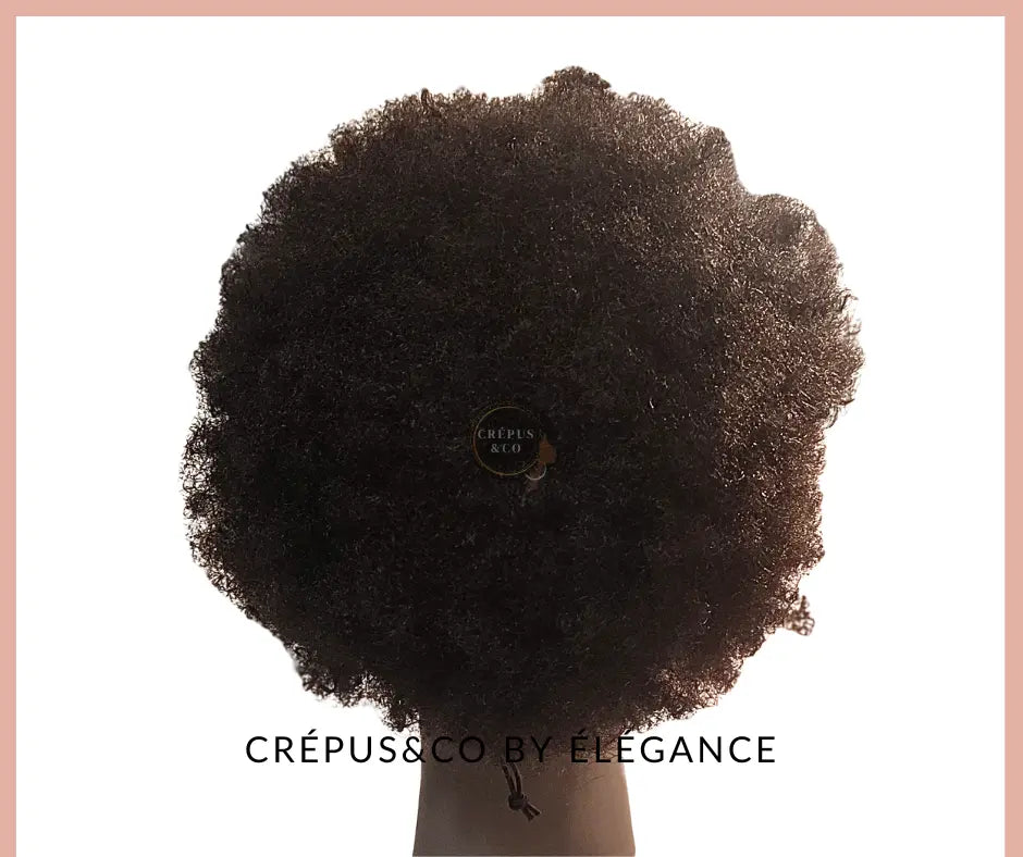 Afro puff avec texture cheveux 3C et 4C – Kinky curl cheveux afro, Extensions Crépus&Co pour peau noire. Queue de cheval courte, postiche avec élastique, effet naturel pour une coiffure facile et rapide.