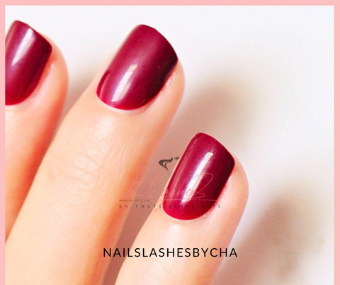 Press on nail court - Faux ongles rouge - Elégance 